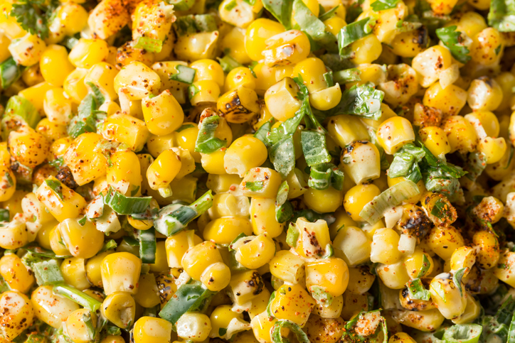 Street corn dip up close.