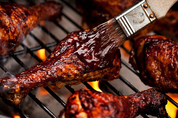 barbecue chicken - barbeque chicken stock pictures, royalty-free photos & images