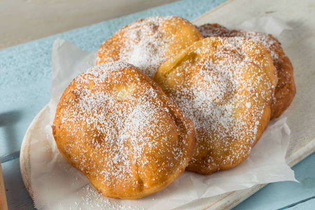 deep fried utah scones bread - elephant ear pastry stock pictures, royalty-free photos & images