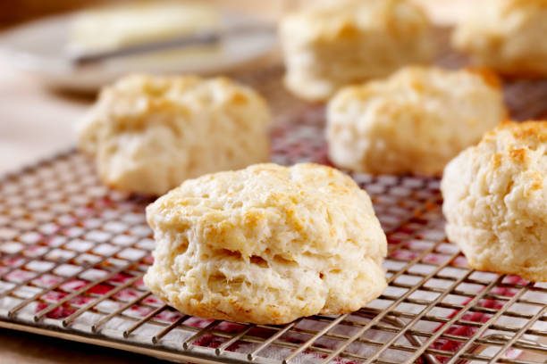 homemade buttermilk biscuits - biscuit and gravy stock pictures, royalty-free photos & images