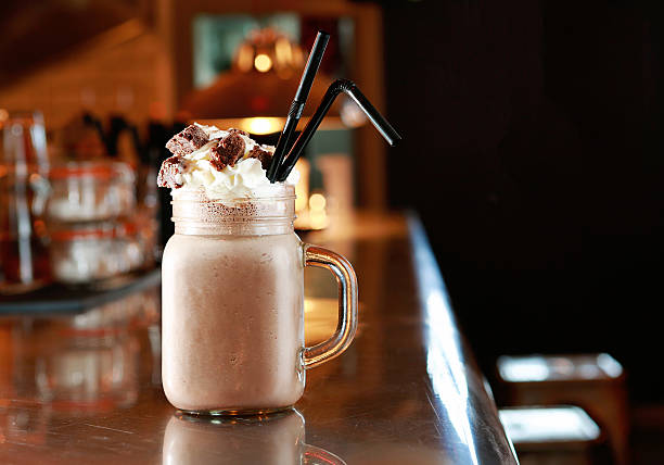 chocolate milkshake - milkshake chocolate stock pictures, royalty-free photos & images