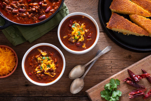 chile - beef chili stock pictures, royalty-free photos & images