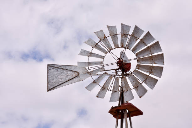 classic vintage windmill - whirligig metal stock pictures, royalty-free photos & images